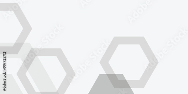 Obraz WHITE GRAY GEOMATRICAL SHAPE PATTERN BACKGROUND FOR CORPORATE BUSINESS PRESENTATION VECTOR DESIGN BACKDROP