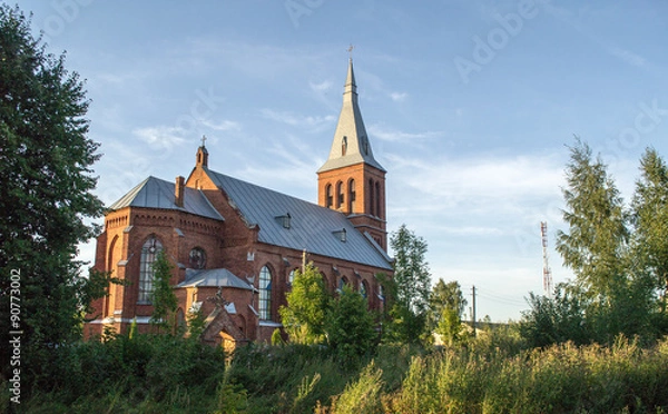 Fototapeta Костёл в Минской области.