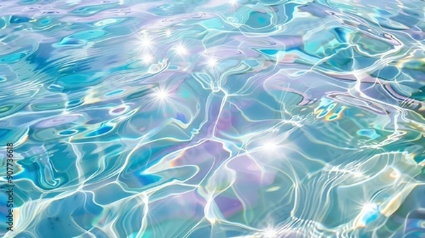 Fototapeta Abstract Background of Irisdescent Water Surface