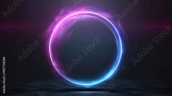 Fototapeta Circle light of isolated effect on transparent background.