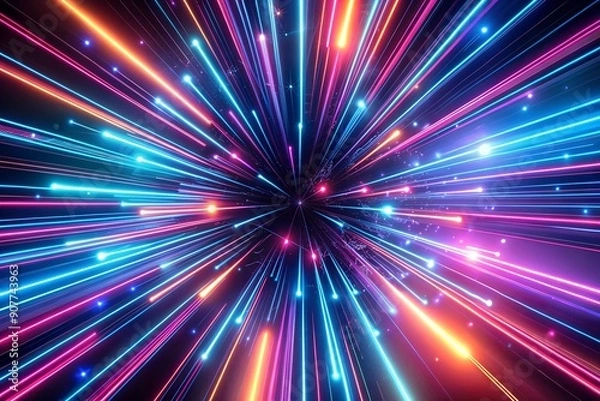 Obraz Abstract background with glowing lights