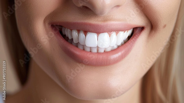 Fototapeta Restore missing teeth with dental implants. Replace all teeth with All-on-4 or All-on-X implants if you have no teeth left. See before and after images of dental implant treatment.