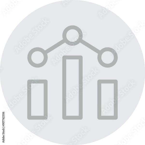 Fototapeta Analytical Vector Line Grey Circle Grey