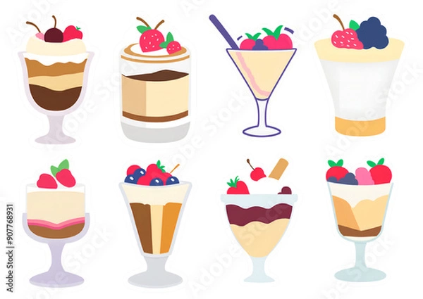 Obraz pafe sweets isolated on white