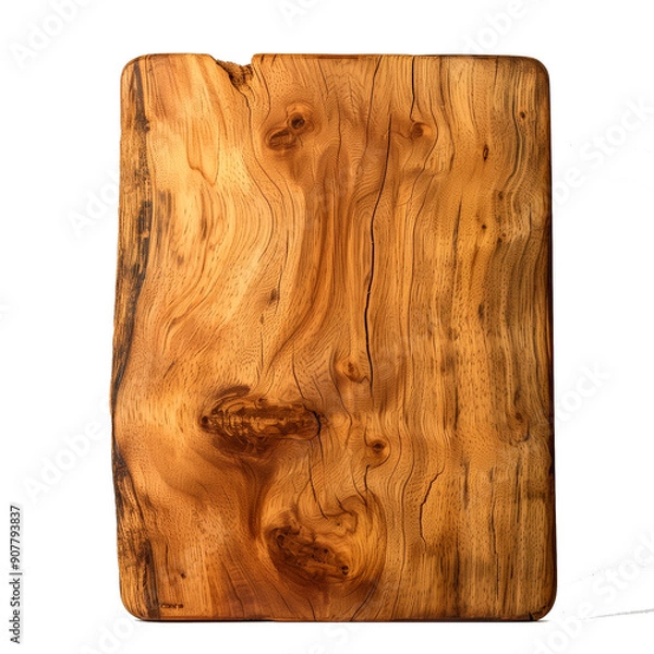 Fototapeta rectangular wooden board on a white background.