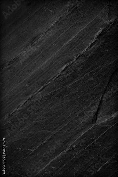 Obraz Dark grey black slate background or texture.