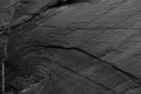 Obraz Dark grey black slate background or texture.