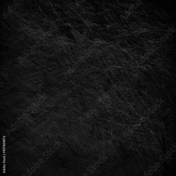 Fototapeta Dark grey black slate background or texture.