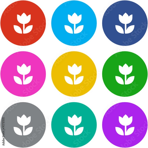 Fototapeta Flat Multicolor App Icon