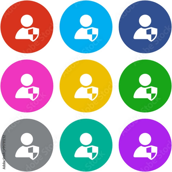 Fototapeta Flat Multicolor App Icon