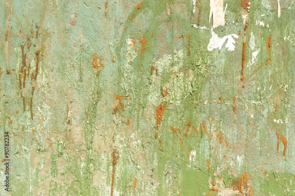 Fototapeta Bright colorful painted concrete closeup. weathered textured background. urban backdrop
