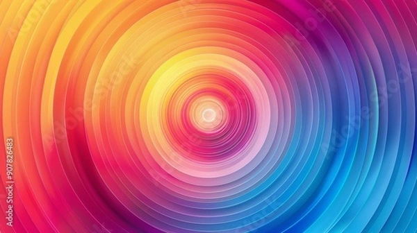 Fototapeta Prismatic Circle Gradient Waves
