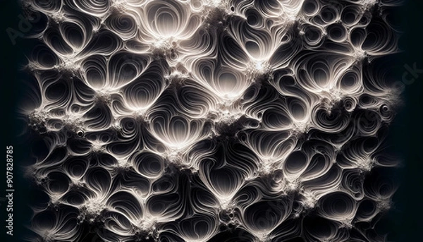 Obraz Close-up Texture of Einsteinium with Light Reflections and Shadows