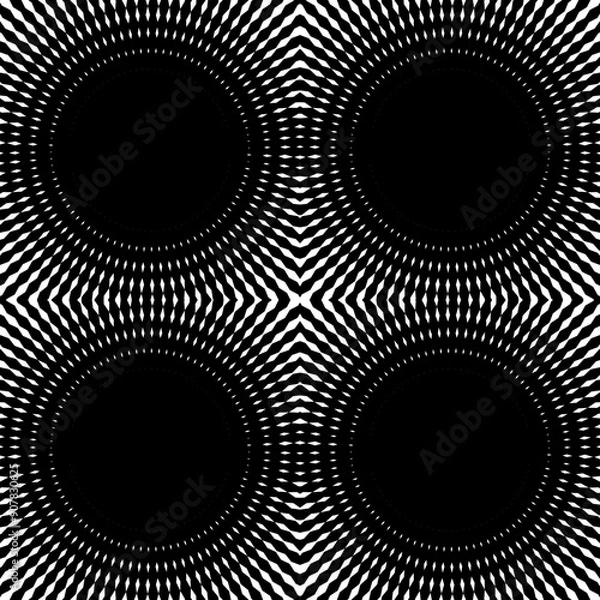Fototapeta black and white background circle pattern design spiral mandala frame wallpaper glow art binary.