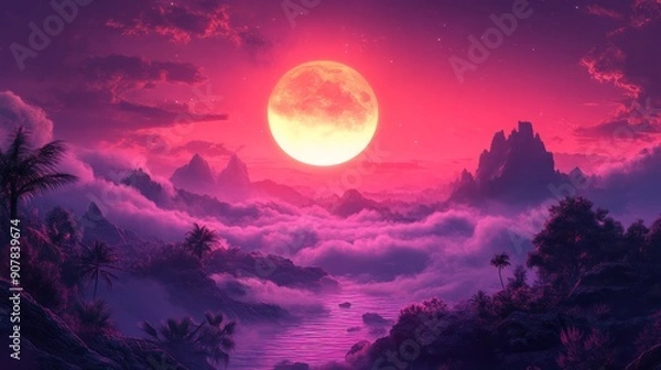 Fototapeta Modern PSD template for World Ozone Day banner, featuring atmospheric visuals and ample room for text placement.