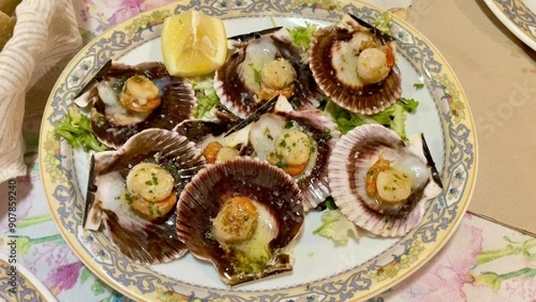 Obraz coquilles Saint-Jacques 