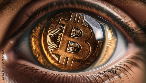 Fototapeta Bitcoin Eye
