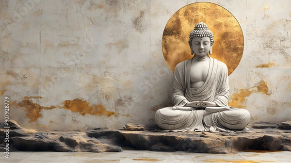 Obraz buddha statue in the temple