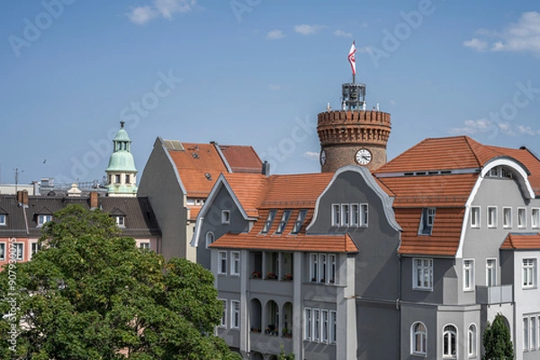 Obraz Blick über Dächer in Cottbus