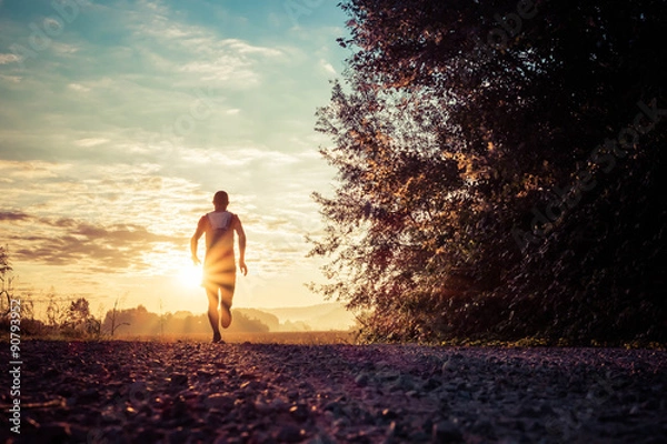 Fototapeta Running in the country