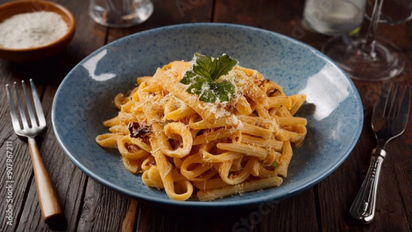 Obraz Pasta with cheese