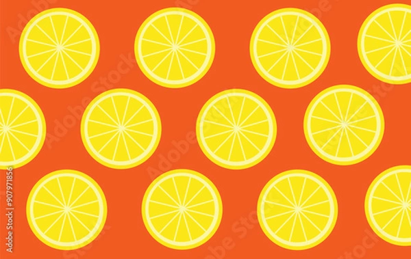 Obraz seamless pattern with lemon slices