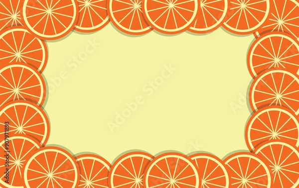 Obraz frame with orange
