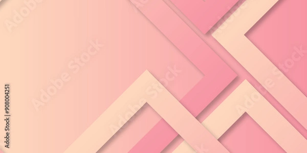 Fototapeta pink and yellow vector futuristic tech glow and shinning line simple modern abstract background. Modern lines pattern futuristic technology concept banner for cover, poster, presentation. vector.