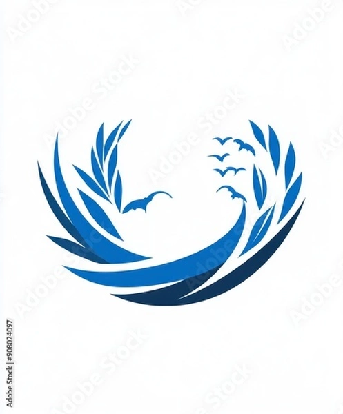 Obraz World Humanitarian logo representing peace by different nations