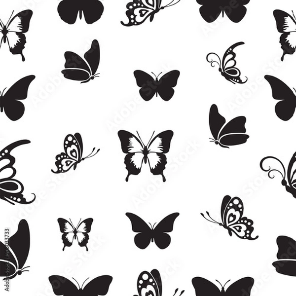 Fototapeta pattern with butterflies