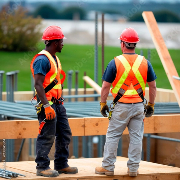 Obraz construction workers at site