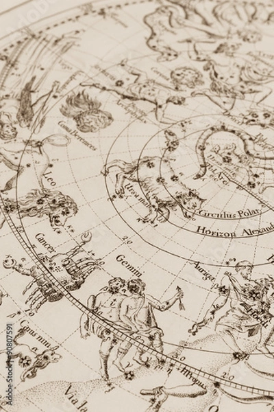 Fototapeta アンティークの天体図