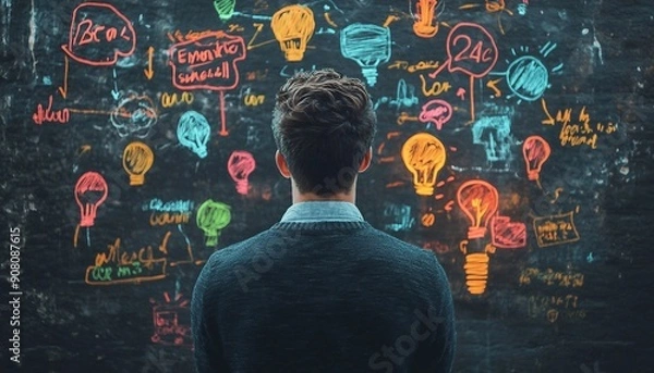 Obraz Problem-Solving Mindset: Reflecting on Challenges and Solutions, creative problem-solving