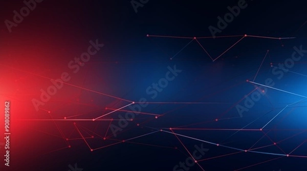 Obraz Red and Blue Minimalistic Technology Background