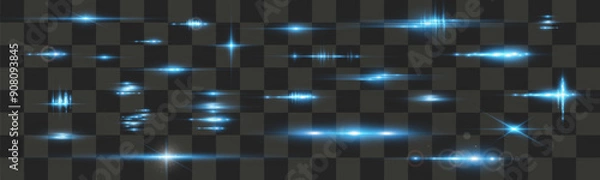 Fototapeta Set of bright light rays.Brigh light on the background.	

