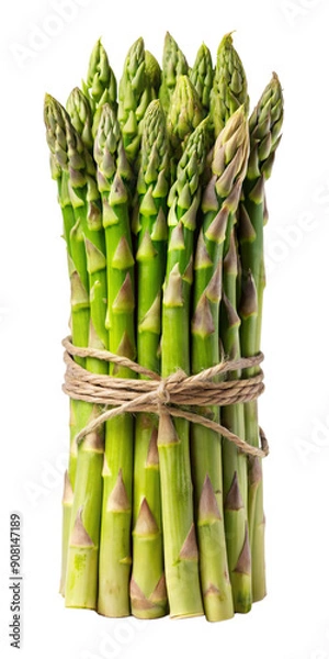 Fototapeta Asparagus, isolated on white background. Generative AI. 