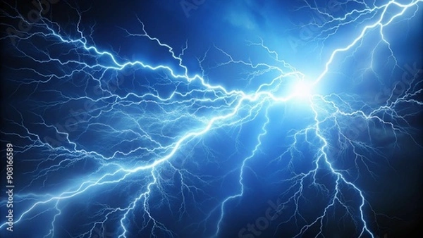 Fototapeta  Image of lightning, electric discharge, seamless website background, desktop wallpaper, soft, warm colors, Abstract image	