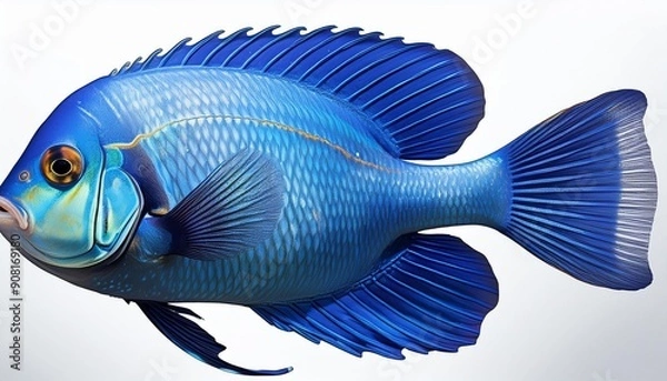 Obraz fish on a blue background