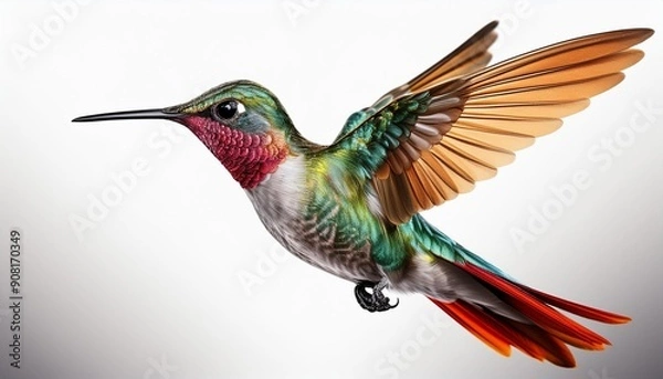 Obraz hummingbird and flower