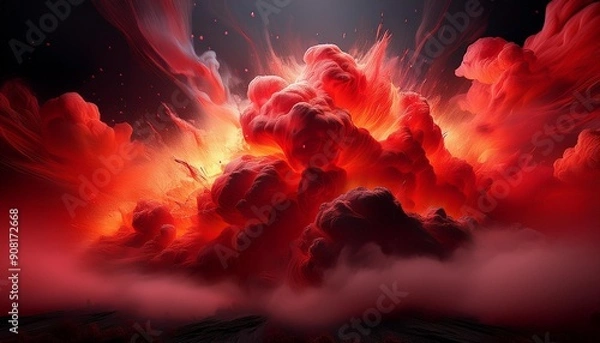 Obraz fire in the forest