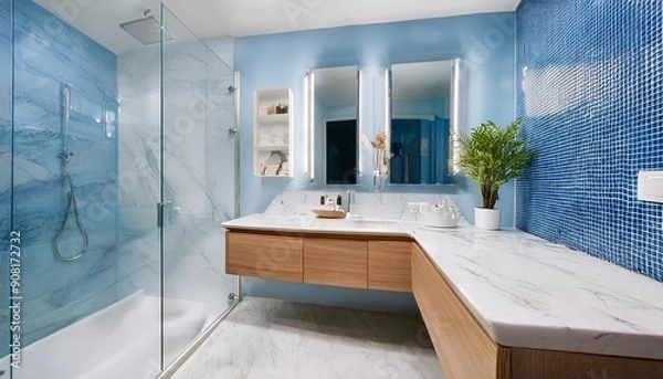 Obraz modern bathroom with tiles