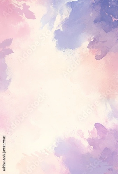 Fototapeta Watercolor Red White and Blue Background Vector with White Space at Top for Text