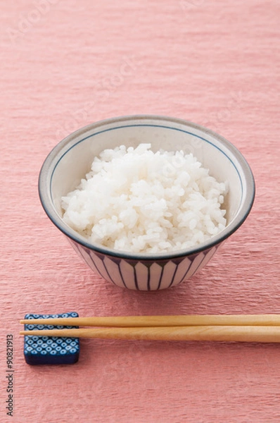 Fototapeta お茶碗によそってある白米