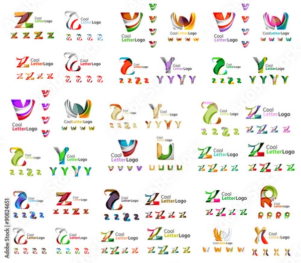 Fototapeta Mega set of letter logos