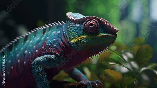 Obraz iguana on a tree