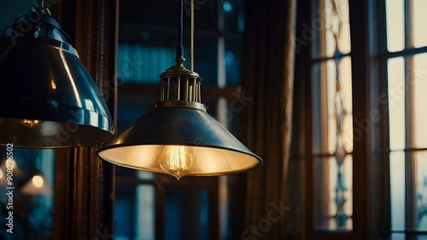 Fototapeta Classic bulb adding warmth to traditional settings