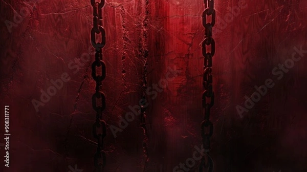 Fototapeta Intense BDSM Dungeon Scene. Dark and Alluring Theme