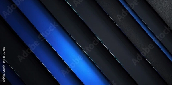 Fototapeta Abstract Fusion of Black and Blue. Minimalist Background Design