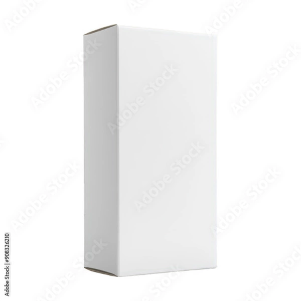 Obraz Blank White Cereal Box On Transparent Png Background For Cereal Branding Mockup . Generative ai