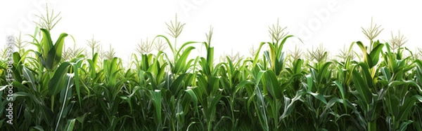 Fototapeta Corn field isolated on transparent background
